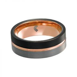 Bague Homme JOURDAN ECHO Tungstène Tricolore