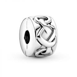 Charm femme pandora clip cŒurs nouÉs argent 925/1000 - accueil - edora - 0