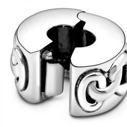 Charm femme pandora clip cŒurs nouÉs argent 925/1000 - accueil - edora - 4