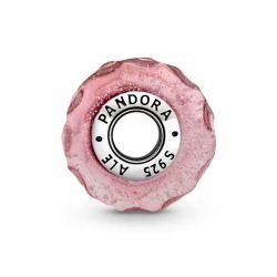 Charm femme pandora verre de murano rose ondulÉ fantaisie argent 925/1000 - accueil - edora - 2