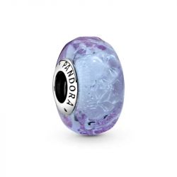 Charm femme pandora lavande en verre de murano ondulÉ argent 925/1000 - accueil - edora - 0