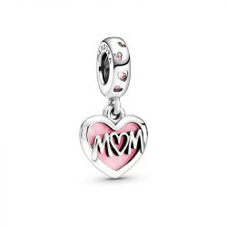 Charm femme pandora pendant cŒur inscription mum (maman) argent 925/1000 - accueil - edora - 0