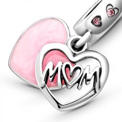 Charm femme pandora pendant cŒur inscription mum (maman) argent 925/1000 - accueil - edora - 3