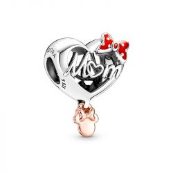 Charm femme pandora disney coeur maman minnie argent 925/1000 et doré rose 14 carats - accueil - edora - 0