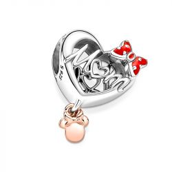 Charm femme pandora disney coeur maman minnie argent 925/1000 et doré rose 14 carats - accueil - edora - 3