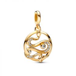 Charm femme pandora me serpent pavÉ doré 14 carats - charms - edora - 0