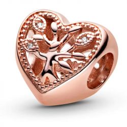 Charm femme pandora cŒur arbre de vie ajourÉ doré rose 14 carats - accueil - edora - 3