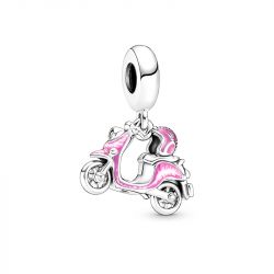 Charm femme pandora pendant scooter rose argent 925/1000 - accueil - edora - 0