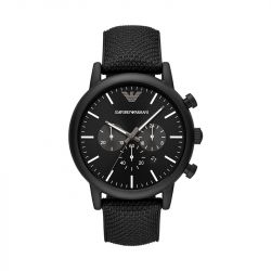 Montre homme chronographe emporio armani luigi silicone noir - montres-homme - edora - 0