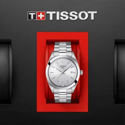 Montre homme   tissot gentleman  acier argenté t1274101103100 - montres-homme - edora - 2