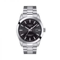 Montre homme automatique tissot gentleman powermatic 80 silicium  acier argenté t1274071105100 - montres-homme - edora - 0