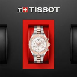 Montre chronographe femme tissot pr 100 sport chic acier inoxydable 316l bicolore t1019172211600 - montres-femme - edora - 3