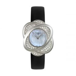 Montre Femme TISSOT PRECIOUS FLOWER Cuir Noir