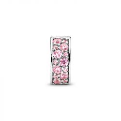 Charm femme pandora clip pavÉ rose argent 925/1000 - accueil - edora - 1