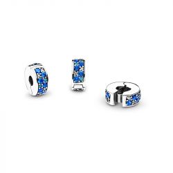 Charm femme pandora clip pavÉ bleu argent 925/1000 - accueil - edora - 4