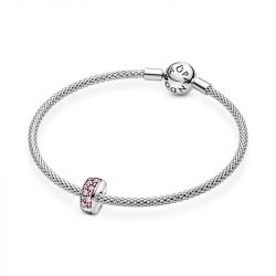 Charm femme pandora clip pavÉ rose argent 925/1000 - accueil - edora - 5