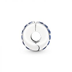 Charm femme pandora clip Éclat bleu argent 925/1000 - accueil - edora - 2