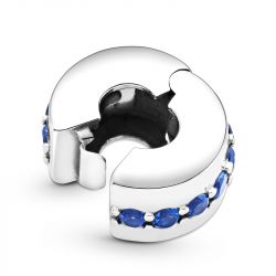 Charm femme pandora clip Éclat bleu argent 925/1000 - accueil - edora - 3