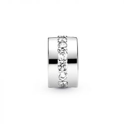 Charm femme pandora clip rangÉe scintillante incolore argent 925/1000 - accueil - edora - 1