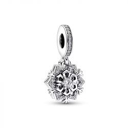 Charm femme pandora pendant double flocon de neige scintillant argent 925/1000  - accueil - edora - 0