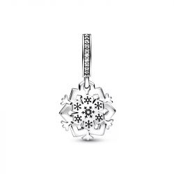 Charm femme pandora pendant double flocon de neige scintillant argent 925/1000  - accueil - edora - 1