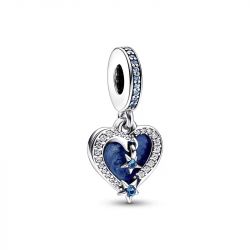 Charm femme pandora pendant double cŒur Étoile filante cÉleste argent 925/1000 - accueil - edora - 0