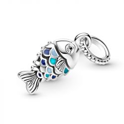 Charm femme pandora pendant poisson À Écailles bleues argent 925/1000 - accueil - edora - 4