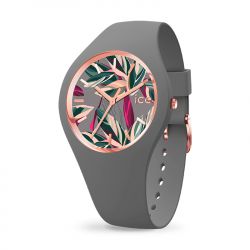 Montre femme m ice watch flower grey leaves silicone gris - analogiques - edora - 0