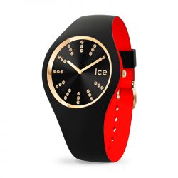 Montre femme m ice watch cosmos black golden silicone noir et rouge - analogiques - edora - 0