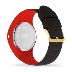 Montre femme m ice watch cosmos black golden silicone noir et rouge - analogiques - edora - 3