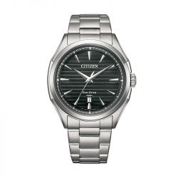 Montre homme quartz solaire citizen platform classic elegant acier argenté - solaires - edora - 0