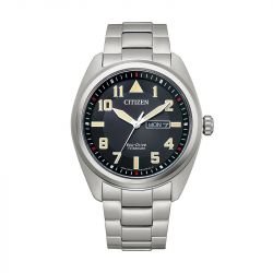 Montre homme quartz solaire citizen supertitanium eco-drive acier argenté - solaires - edora - 0