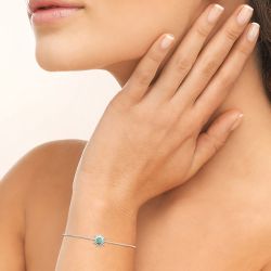 Bracelet femme edora collection harmony argent 925/1000 rhodié aventurine - plus-de-bracelets-femmes - edora - 1