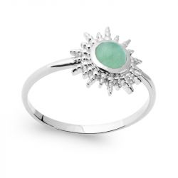 Bague femme edora collection harmony argent 925/1000 rhodié aventurine - bagues-femmes - edora - 0