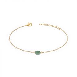 Bracelet femme edora collection harmony plaqué or quartzite vert - bracelets-femme - edora - 0