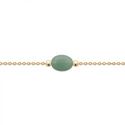 Bracelet femme edora collection harmony plaqué or quartzite vert - bracelets-femme - edora - 2