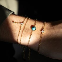 Bracelet femme zag peggie nacre acier doré - plus-de-bracelets