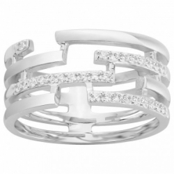 Bague femme empierrée EDORA ARGENT 925/1000 et Oxydes
