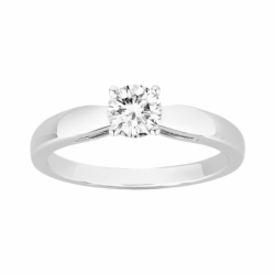 Bague Femme Solitaire ARGENT 925/1000 et Oxyde