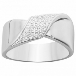 Bague femme ruban EDORA ARGENT 925/1000 et Oxydes