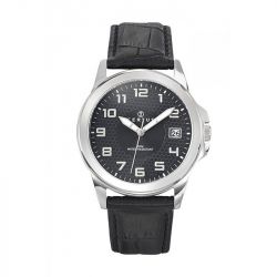 Montre homme certus cuir noir - analogiques - edora - 0