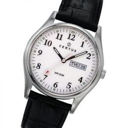 Montre homme Certus bracelet cuir noir