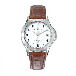 Montre homme certus cuir brun - analogiques - edora - 0