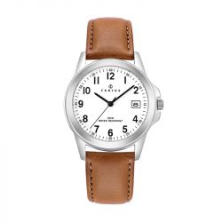 Montre homme certus cuir brun - analogiques - edora - 0