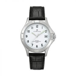 Montre homme certus cuir noir - analogiques - edora - 0