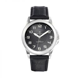 Montre homme certus cuir noir - analogiques - edora - 0