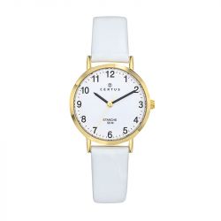 Montre femme analogique certus cuir blanc 646587 - montres-femme - edora - 0