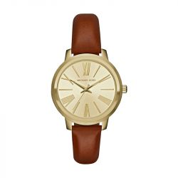 Montre femme michael kors hartman cuir brun - analogiques - edora - 0