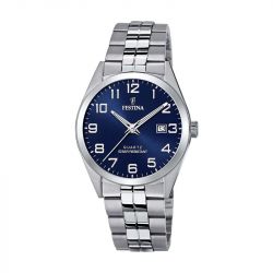 Montre homme festina classics acier argenté - analogiques - edora - 0