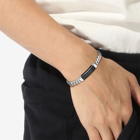 Bracelet or & argent, bracelet plaqué or, bracelet cuir & tissu (40) - bracelets-homme - edora - 2